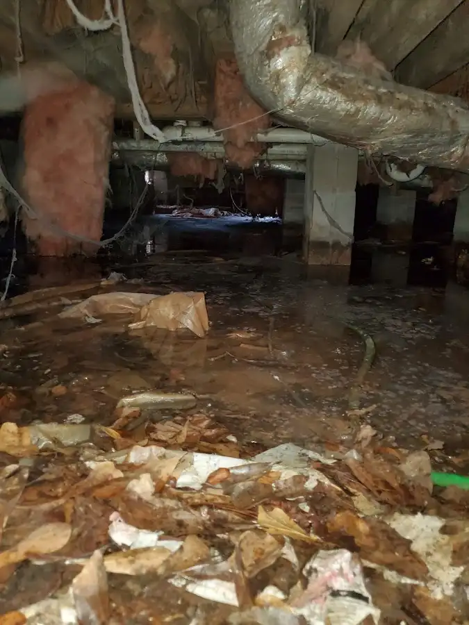 Crawl space flood assessment for Commercial Water Damage Restoration in Manasquan
