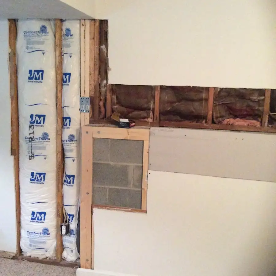 Wall insulation replacement during Contents Cleaning & Restoration in Manasquan